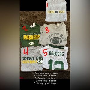 Packer shirts and sweater